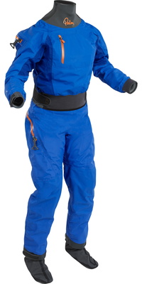 2025 Palm Femmes Atom Back Zip Kayak Drysuit & Drop Seat Ocean / Cobalt 12381