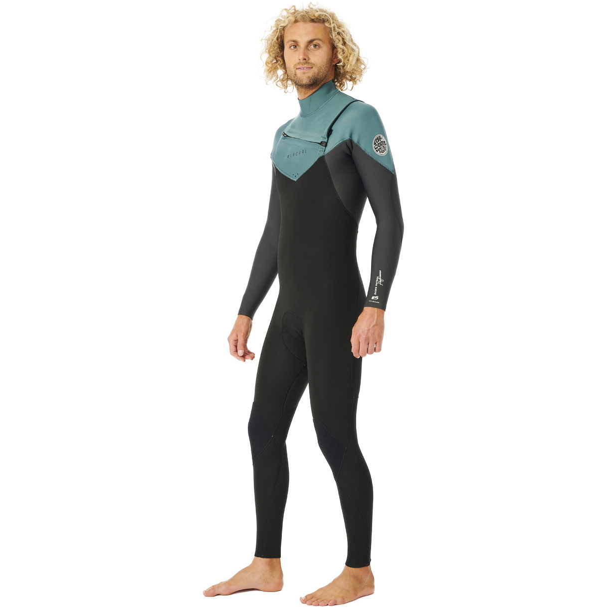 2023 Rip Curl Hommes Dawn Patrol Performance Eco 3/2mm Chest Zip Combinaison Néoprène 15MMFS - Muted Green