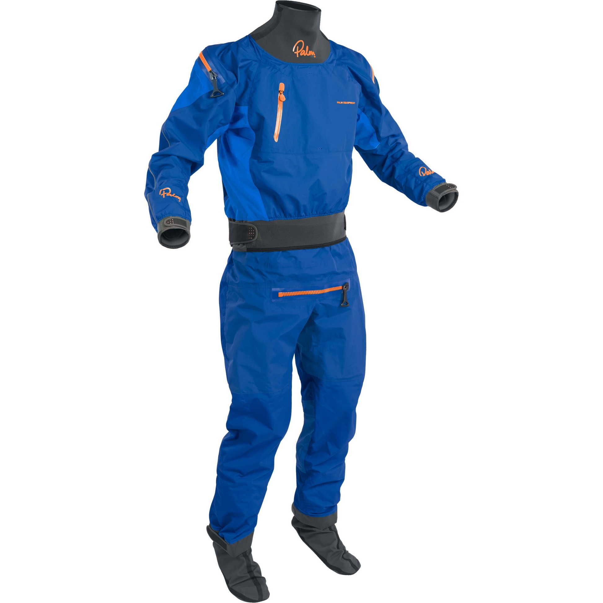 2025 Palm Hommes Atom Back Zip Kayak Drysuit & Con Zip Colbalt / Ocean 12380
