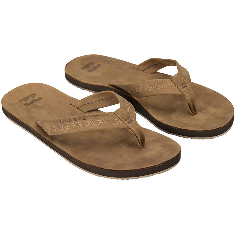 2016 Billabong All Day cuir Flip Flops dans MIEL W5FF16