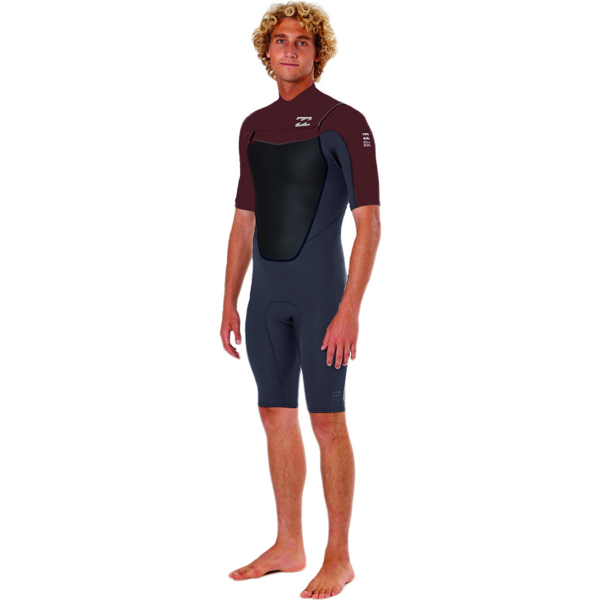 2016 Billabong Foil 2mm Chest Zip GBS Printemps Shorty sang W42M11