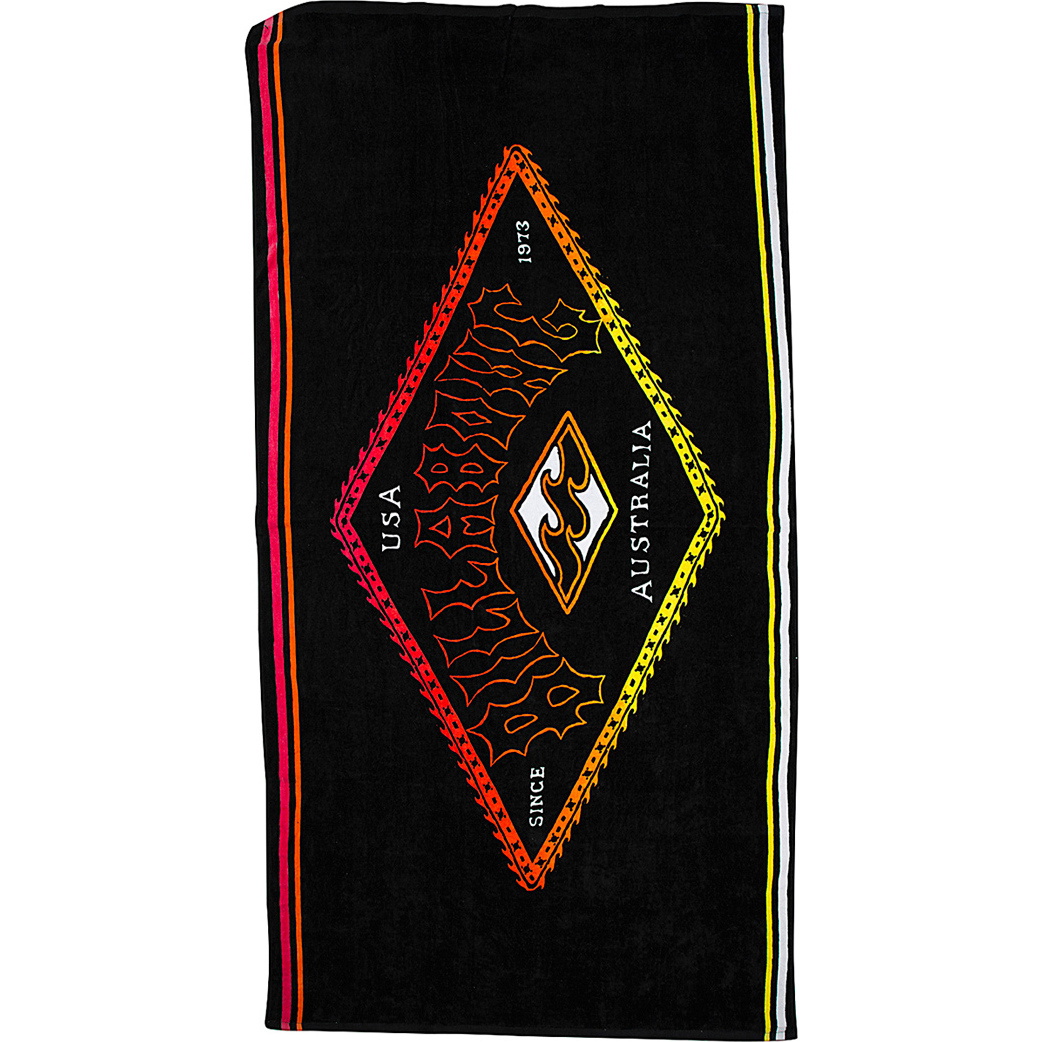 2016 Billabong Re-Issue supplémentaire Serviette Large Black Beach W5TO05
