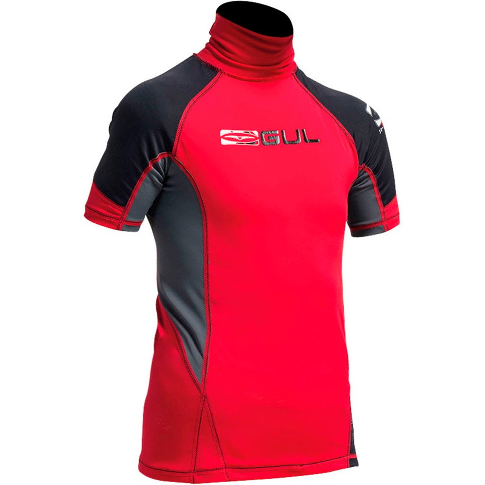 Gul Junior Gilet Rash à Manches Courtes En Rouge / Noir Rg0341-a9