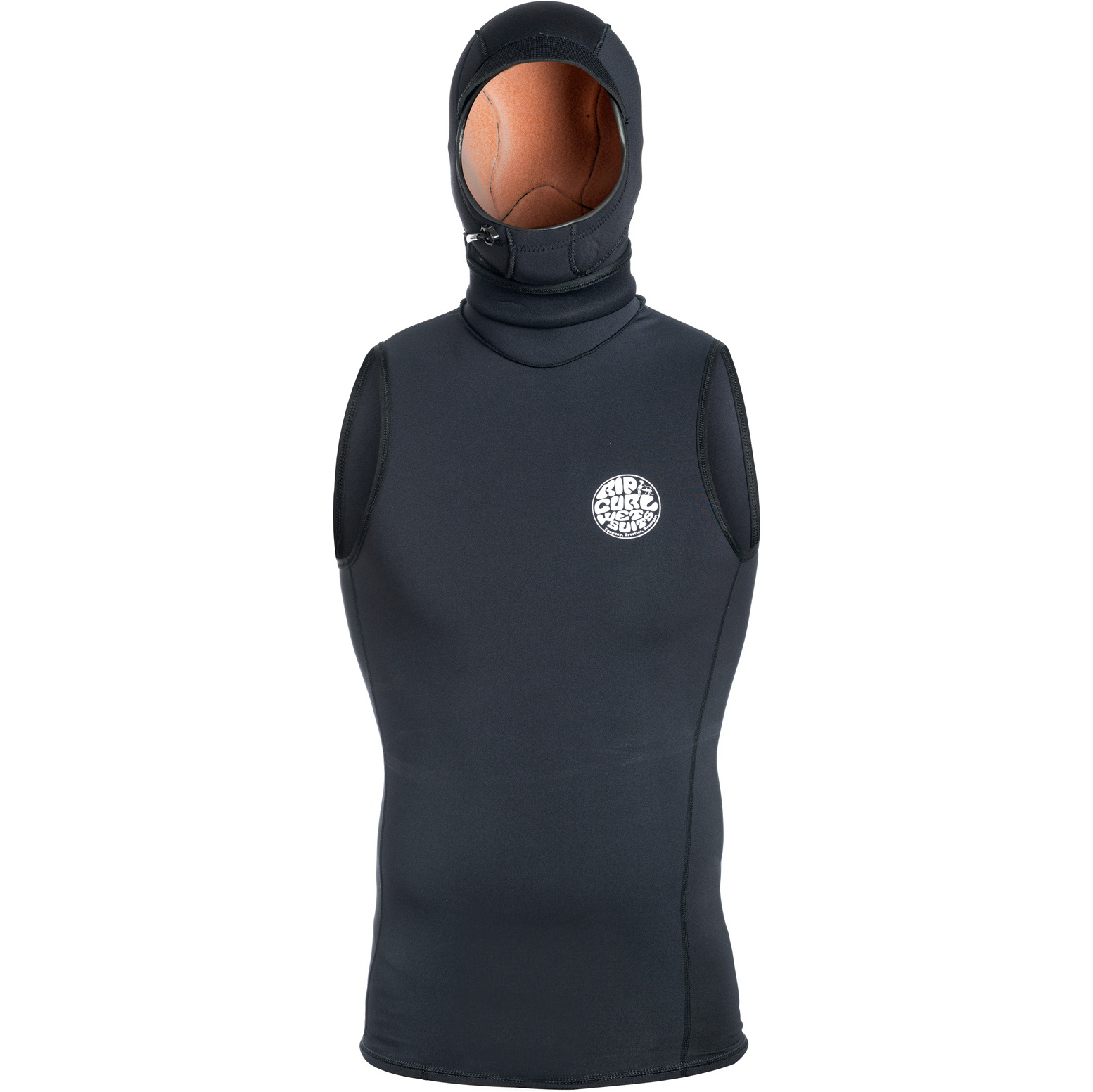 2019 Rip Curl Flashbomb 0. 5mm Gilet Thermo Sans Manches à Capuche En Polypro Noir Wvexdm