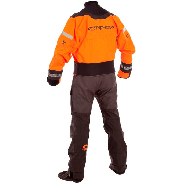 2017 Typhoon Multisport Charnière Drysuit + Con Zip Orange / Costume noir Seulement 100152