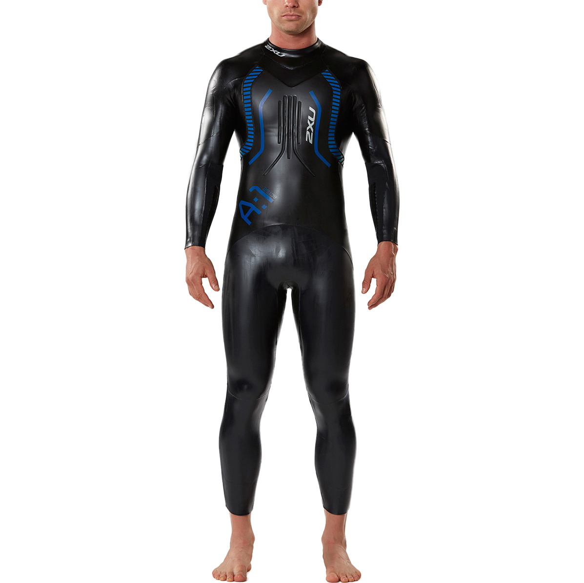 2017 2XU MENS A: 1 ACTIVE Combinaison de vélo de triathlon BLACK / COBALT BLUE MW2304c