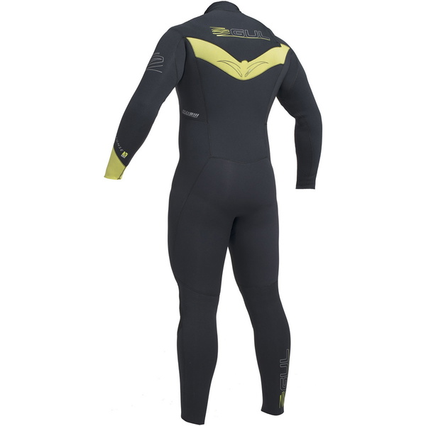2020 Response Gul Fx 5/4mm Chest Zip Gbs Wetsuit Noir / Lime Re1242-b1