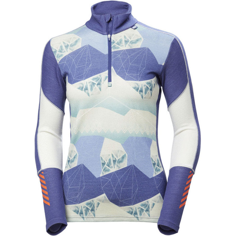 2018 Helly Hansen Femmes HH Lifa 1/2 Zip Mérinos Crew Base Layer Lavande 48343