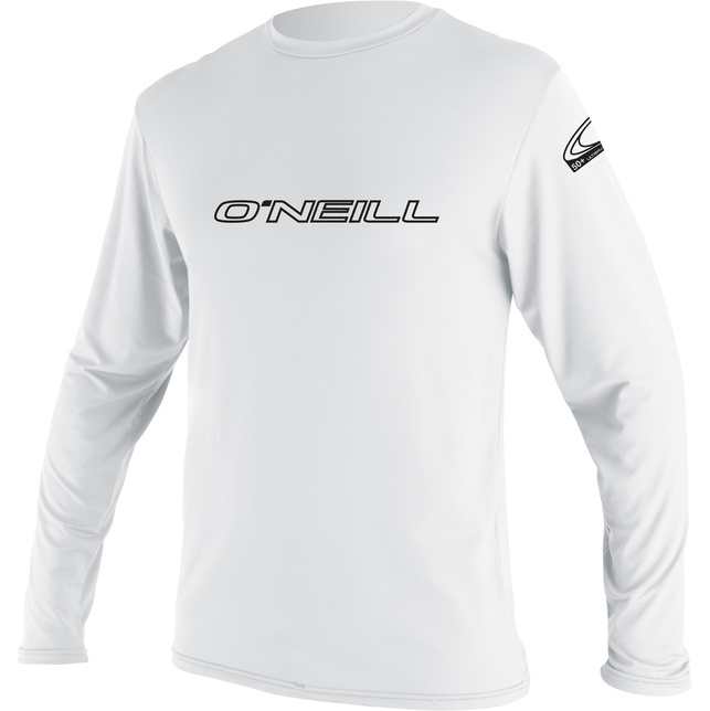 2026 O'neill Hommes Basic Skins Rash Tee à Manches Longues 4339 - Blanc