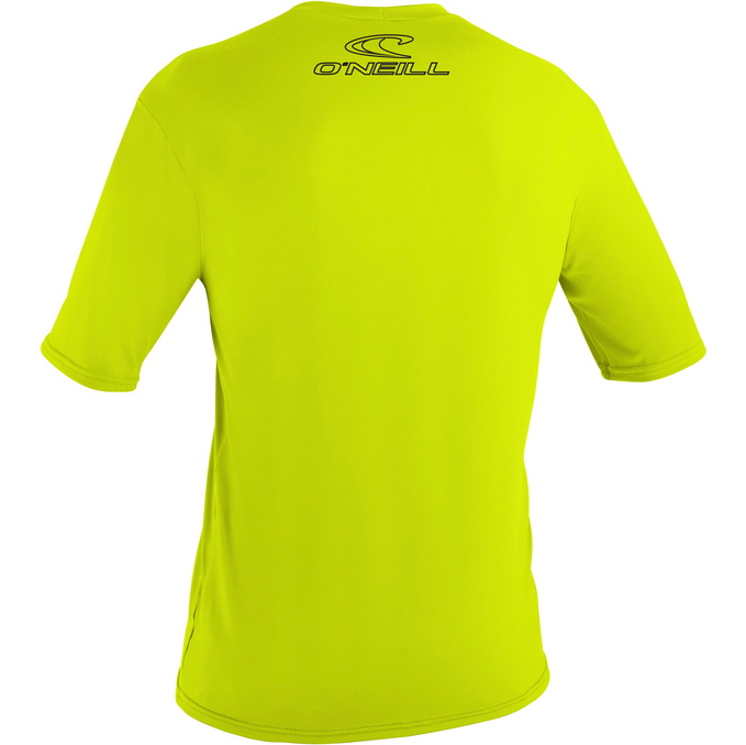 2026 O'Neill Hommes Basic Skins Short Sleeve Sun Shirt LIME 3402