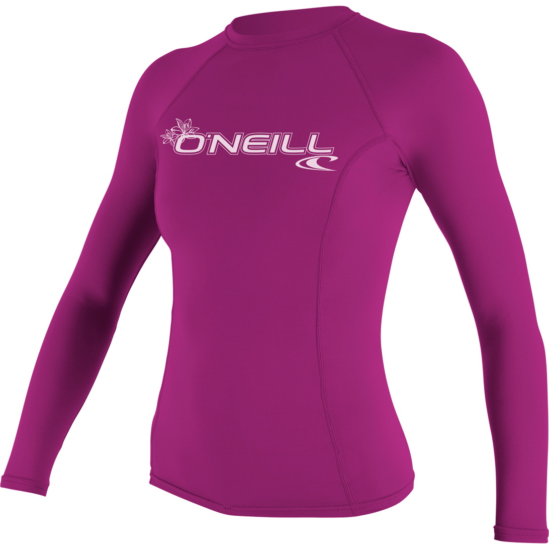 2026 O'neill Basiques Pour Femmes Skins Manches Longues Crew Lycra Vest 3549 - Rose Renard