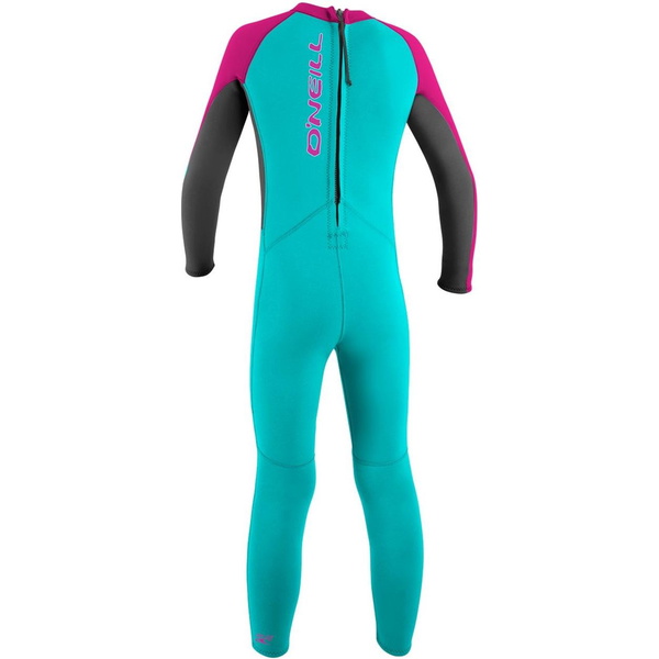 2026 O'Neill Enfants Reactor 2mm Back Zip Combinaison Néoprène 4868 - Aqua / Berry