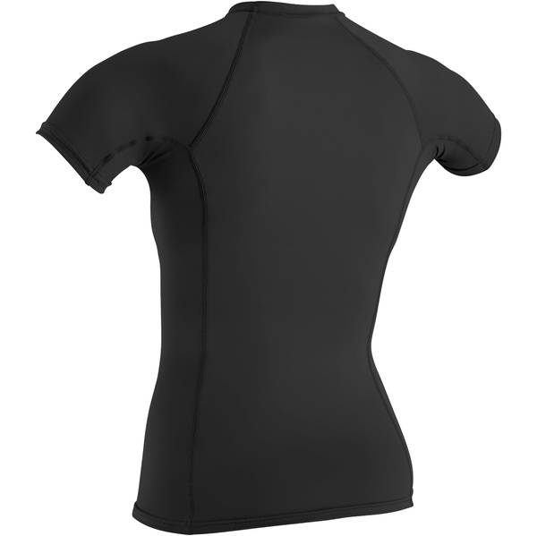 2026 O'Neill Womens Basic Skins Short Sleeve Crew Rash Vest 3548 - Black