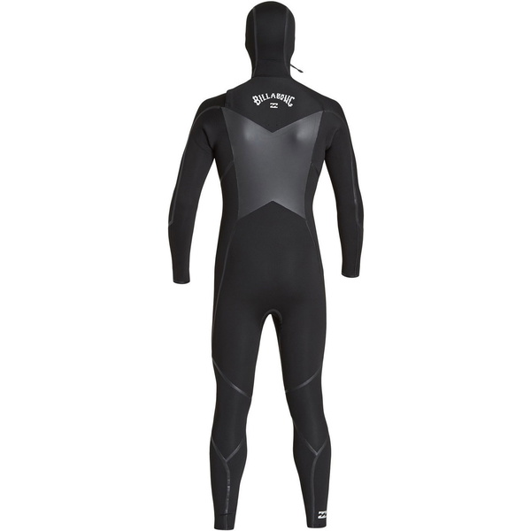 2019 Billabong Hommes Furnace Absolute X 5/4mm à Capuchon Chest Zip Combinaison Q45m08 Noir