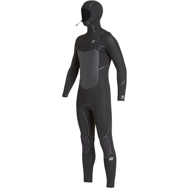 2019 Billabong Hommes Furnace Absolute X 5/4mm à Capuchon Chest Zip Combinaison Q45m08 Noir