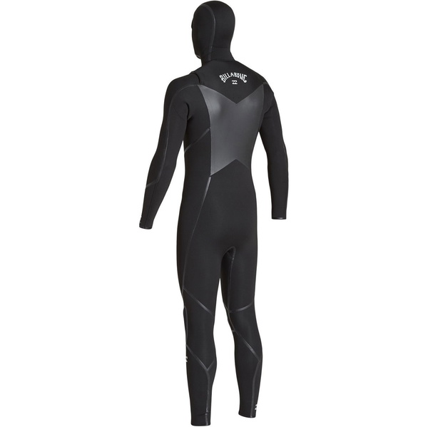 2019 Billabong Hommes Furnace Absolute X 5/4mm à Capuchon Chest Zip Combinaison Q45m08 Noir