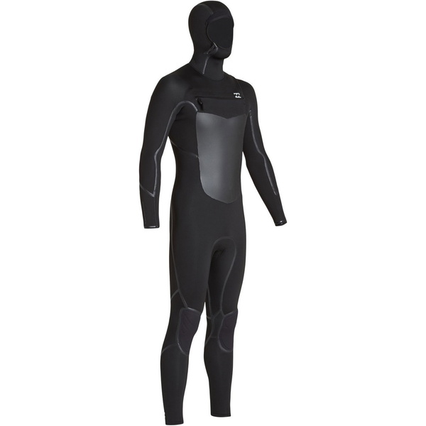 2019 Billabong Hommes Furnace Absolute X 5/4mm à Capuchon Chest Zip Combinaison Q45m08 Noir