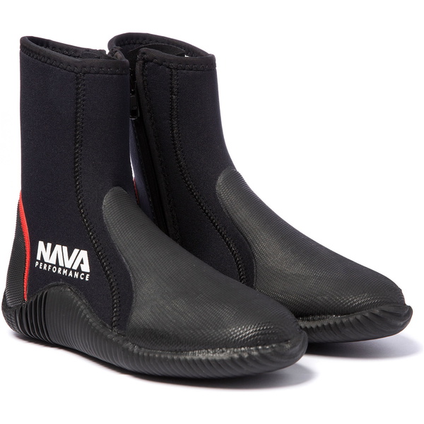 2026 Nava Performance 5mm Neoprene Zipped Boots NAVABT02 - Black