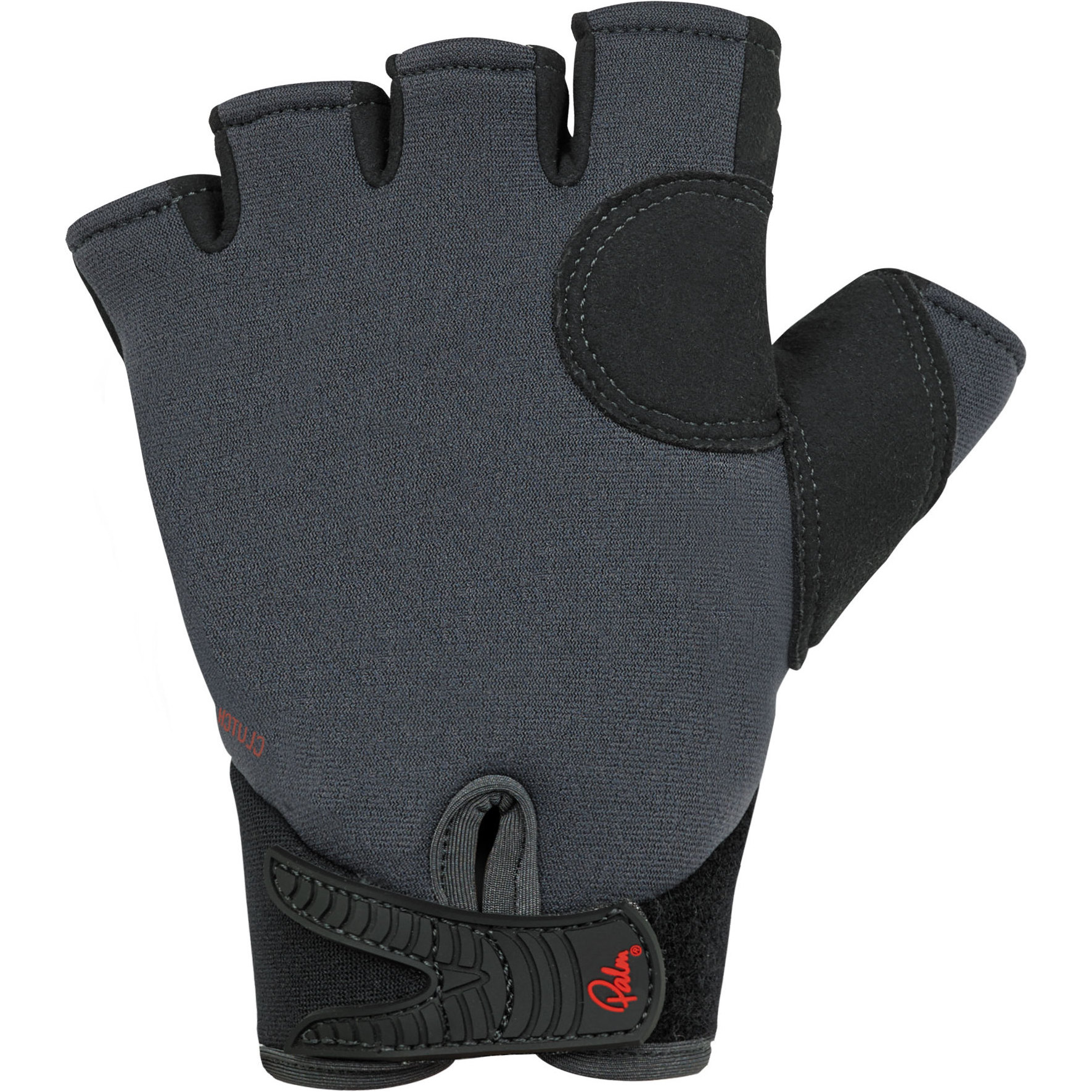 2026 Palm Clutch 2mm Neoprene Short Finger Gloves 12333 - Jet Grey