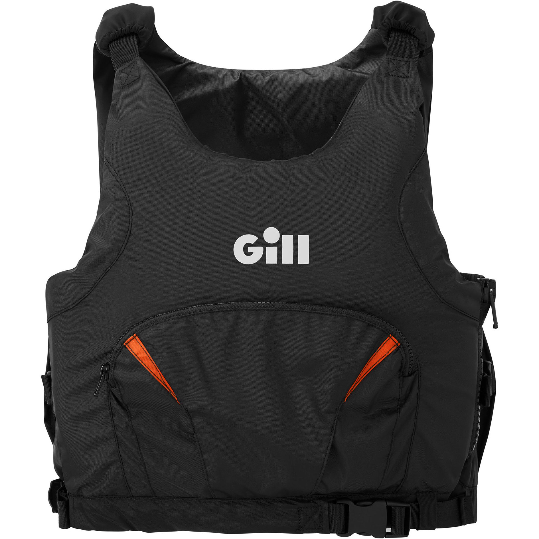 2026 Gill Pursuit Pro Racer Side Zip 50N Aide à La Flottabilité 4916 - Black / Orange