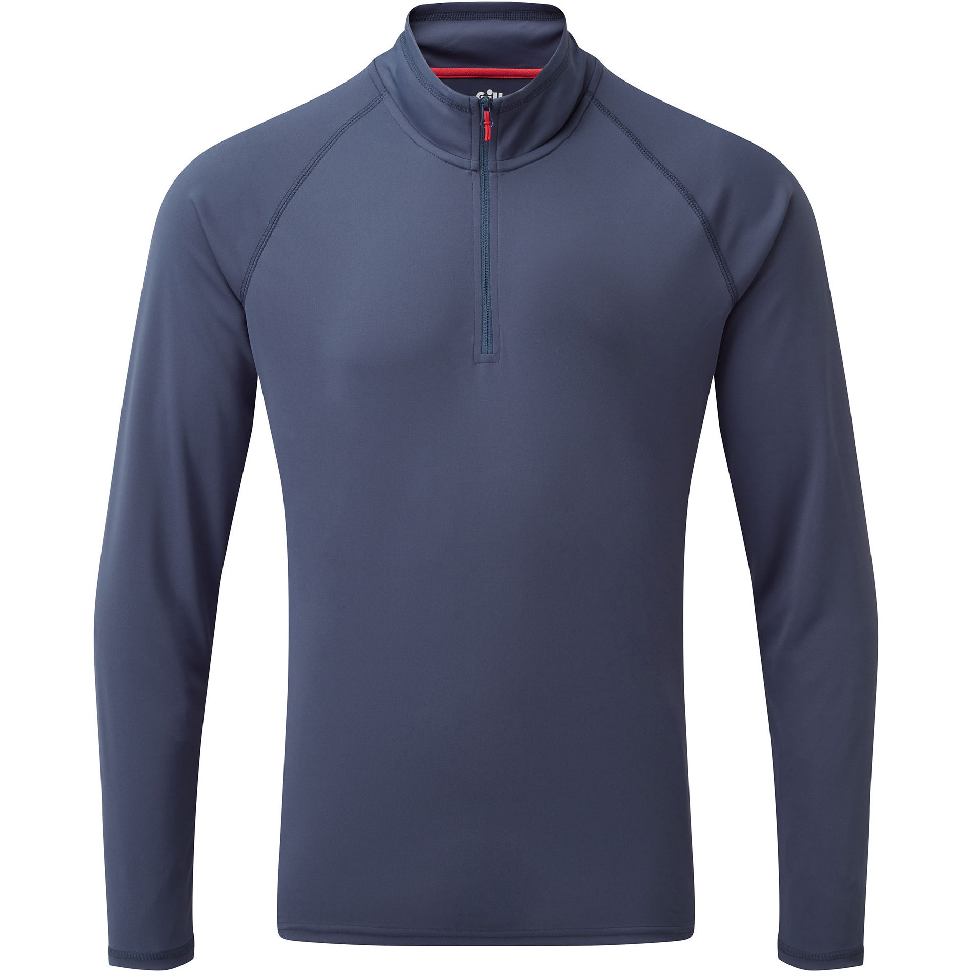 Gill Mens UV Tec Zip Neck Top UV009 - Ocean