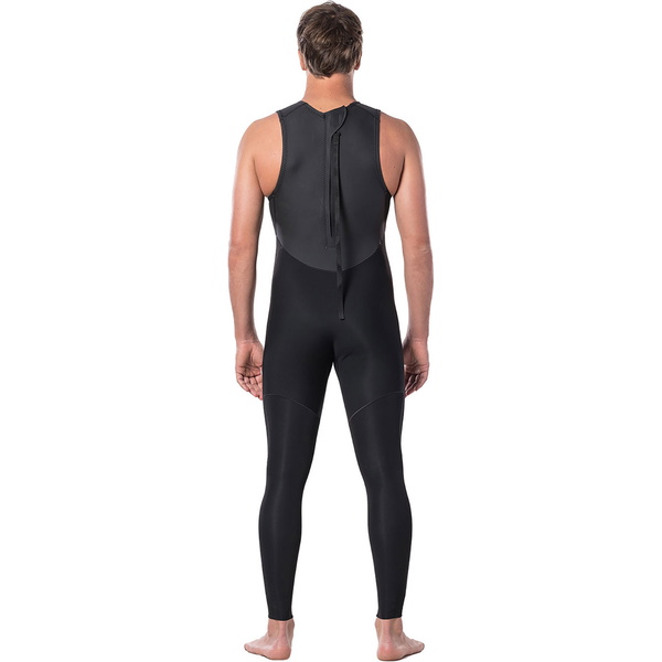 2026 Rip Curl Hommes Dawn Patrol 1.5mm Back Zip Long John Combinaison Néoprène WSM9IM - Black