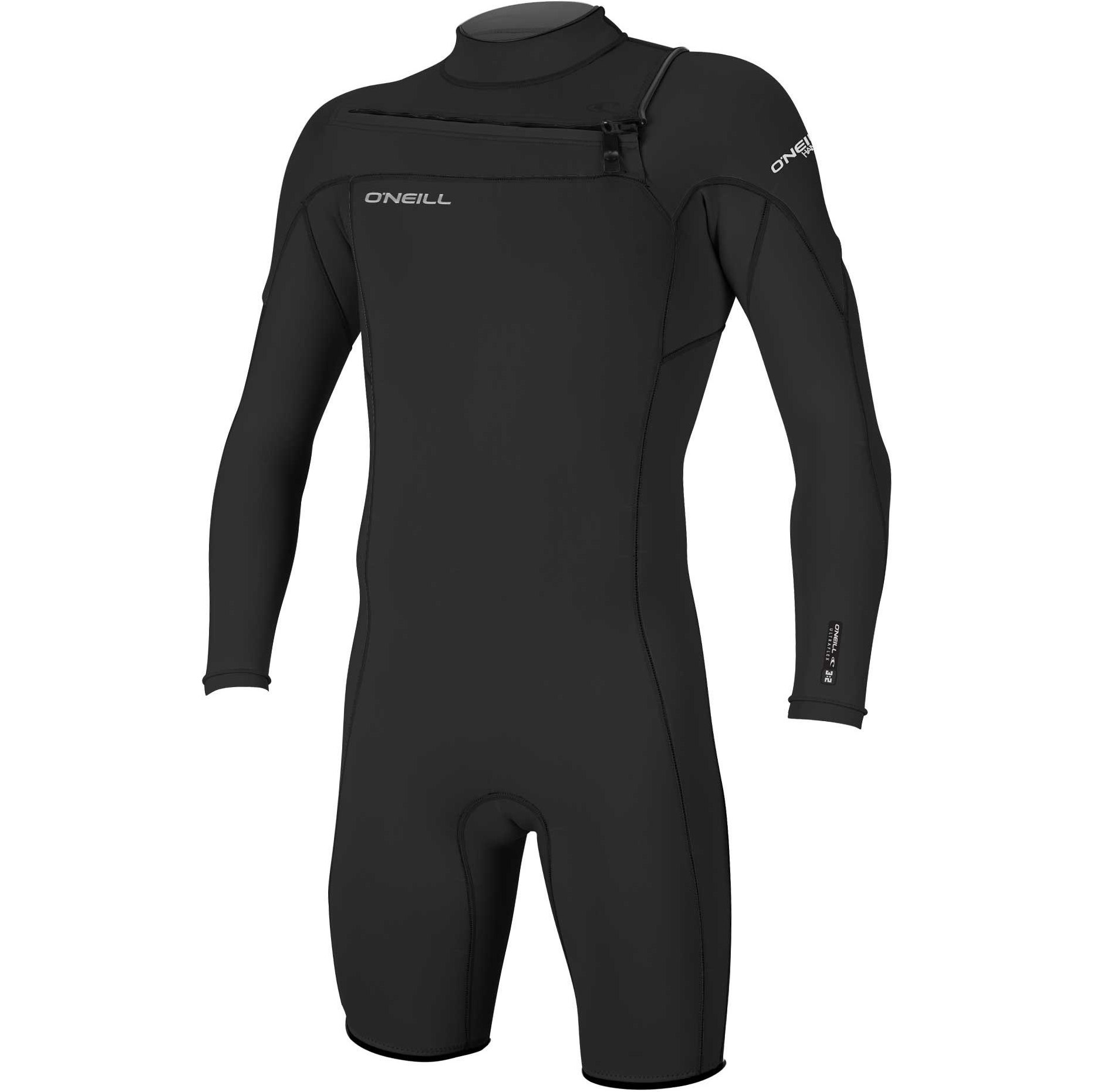 2026 O'Neill Hommes Hammer 2mm Manches Longues Chest Zip Shorty Combinaison Néoprène 4928 - Black