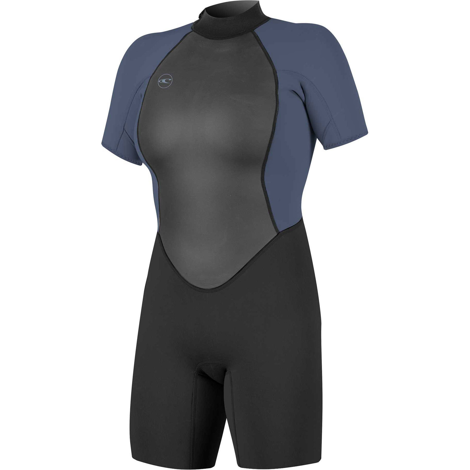 2025 O'Neill Femmes Reactor II 2mm Back Zip Shorty Combinaison Néoprène 5043 - Black / Mist