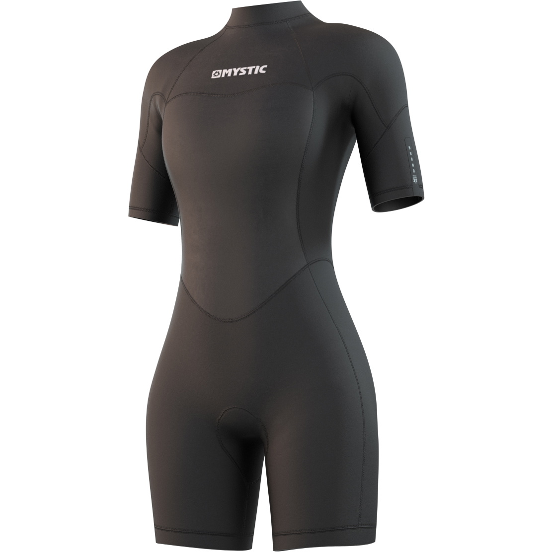 Mystic Femmes Brand 3/2mm Back Zip Shorty Combinaison Néoprène 210323 - Black