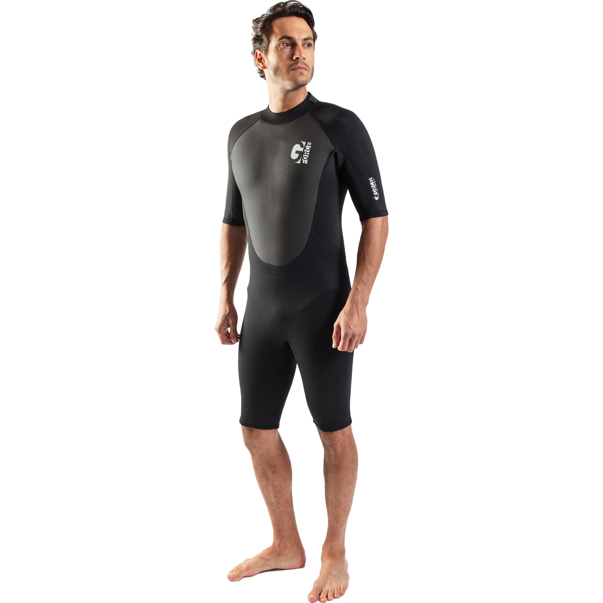 2026 Gul Hommes G-Force 3mm Back Zip Shorty Combinaison Néoprène GF3305-B7 - Black