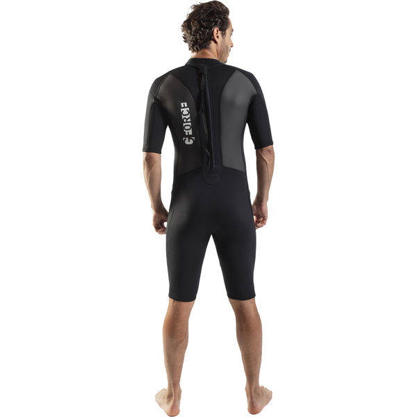 2026 Gul Hommes G-Force 3mm Back Zip Shorty Combinaison Néoprène GF3305-B7 - Black