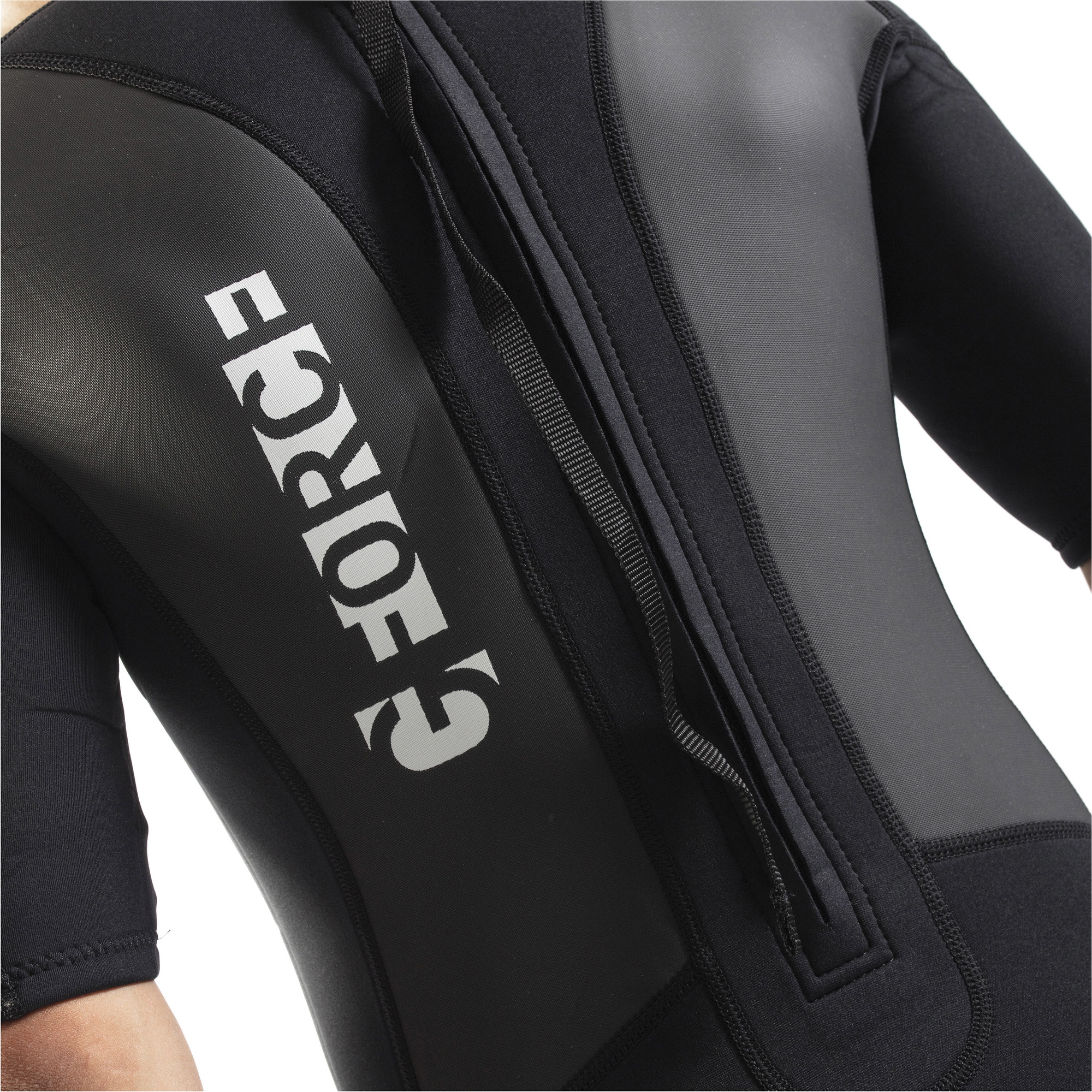 2026 Gul Hommes G-Force 3mm Back Zip Shorty Combinaison Néoprène GF3305-B7 - Black