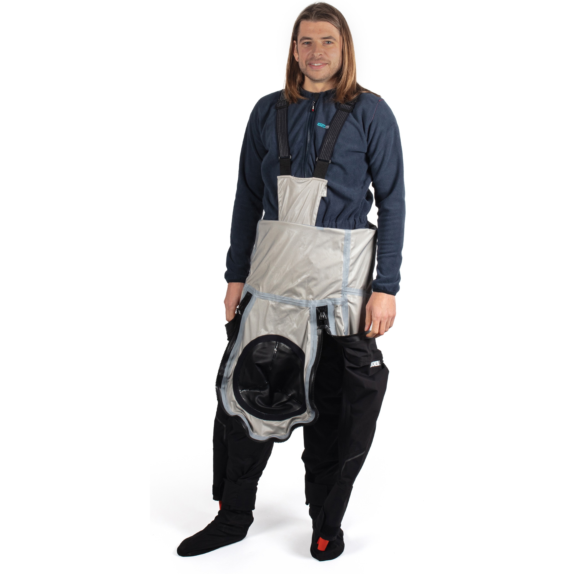 Gul Hommes Code Zero Combinaison Drysuit U-Zip Stretch GM0368-B9 - Black