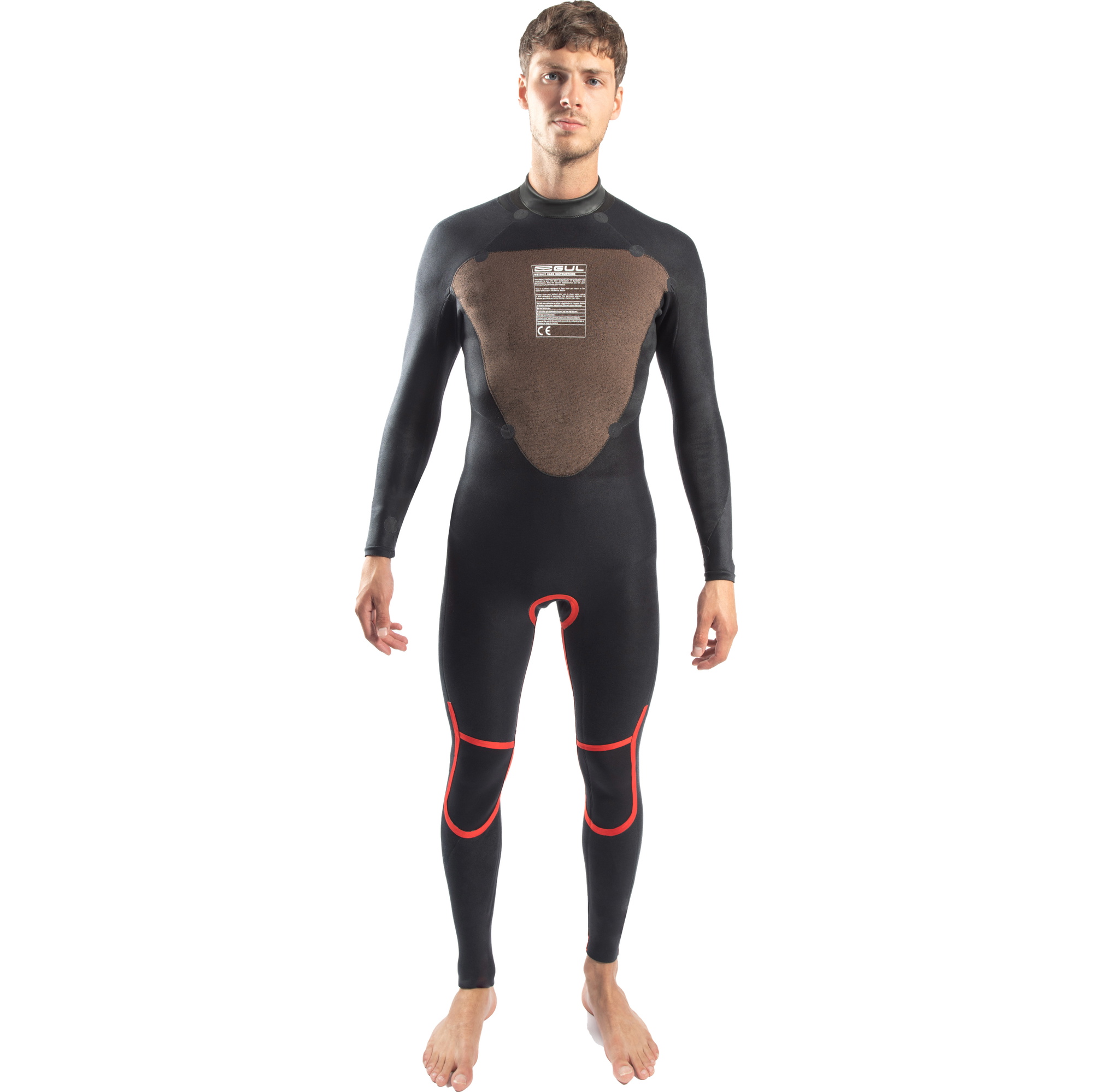 2025 Gul Hommes Response 4/3mm GBS Back Zip Combinaison Néoprène RE1246-C1 - Navy / Red