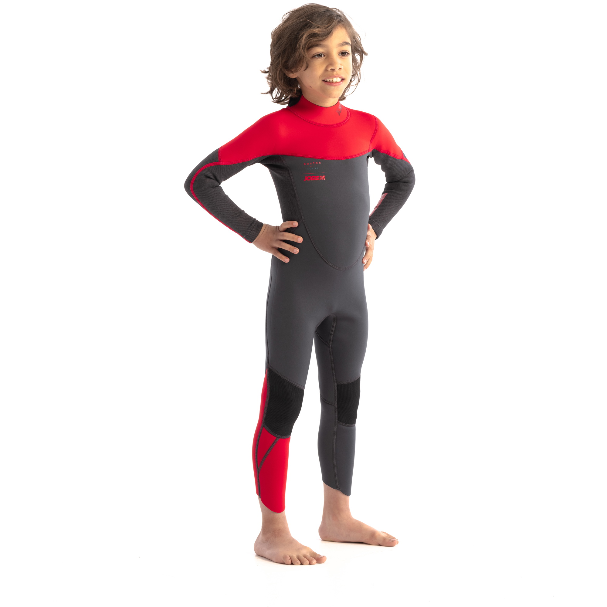 2026 Jobe Enfants Boston 3/2mm Back Zip Combinaison Néoprène 3035210 - Red
