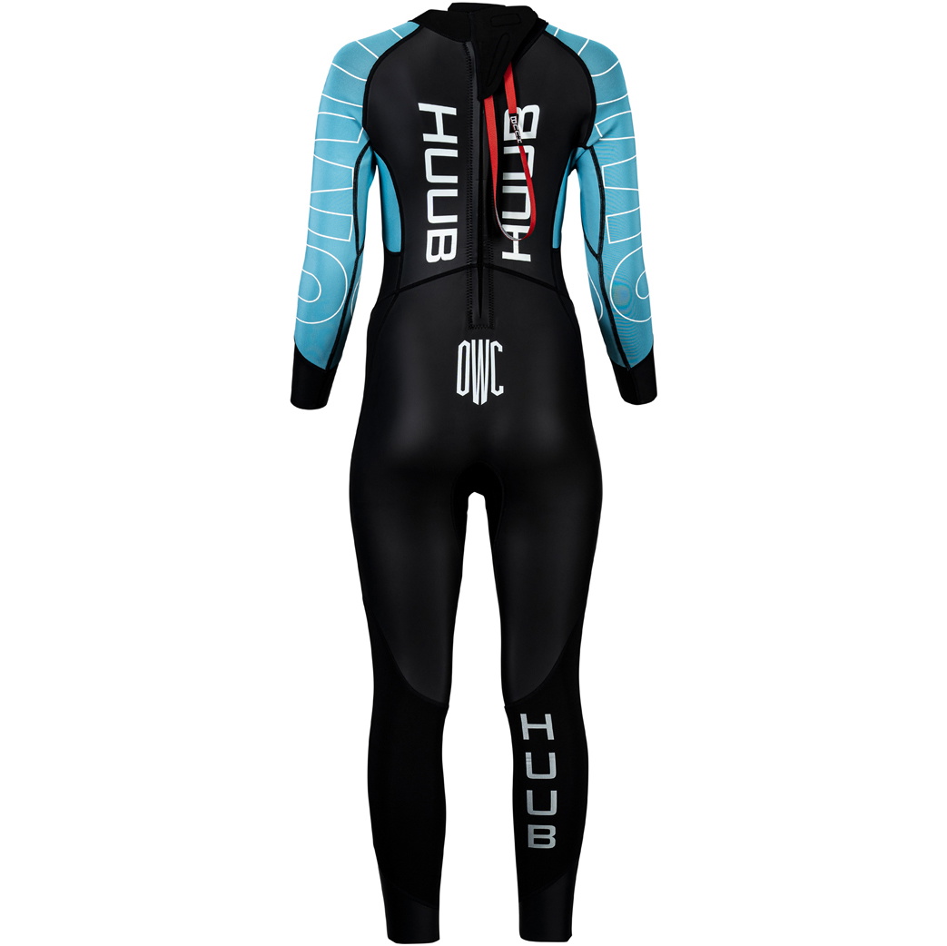 2026 Huub Femmes Open Water Collective Back Zip Swim Combinaison Néoprène OWCWSB - Black / Sky Blue
