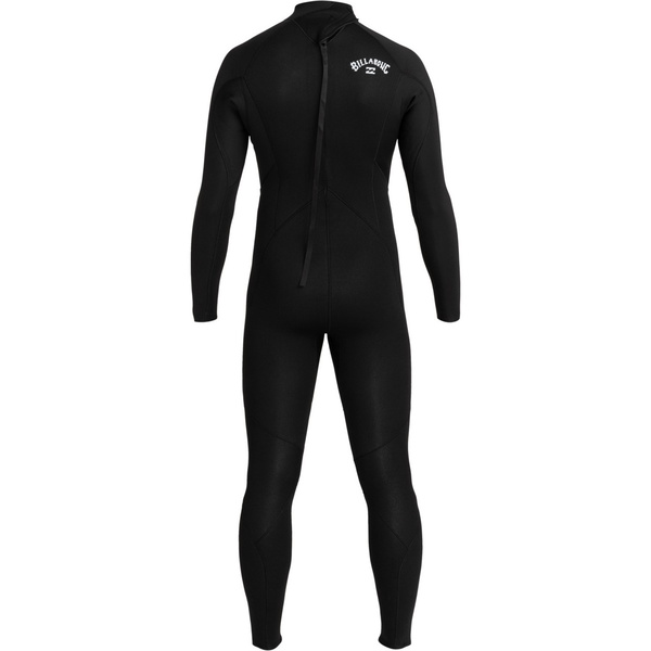 2023 Billabong Hommes Intruder 4/3mm Back Zip Combinaison Néoprène ABYW100203 - Black