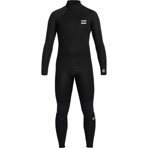 2023 Billabong Hommes Intruder 4/3mm Back Zip Combinaison Néoprène ABYW100203 - Black