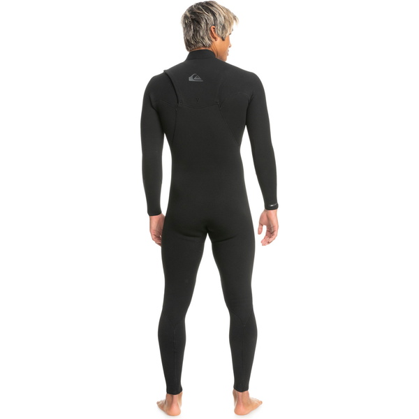 2024 Quiksilver Hommes Highline 3/2mm Chest Zip Combinaison Néoprène EQYW103157 - Black