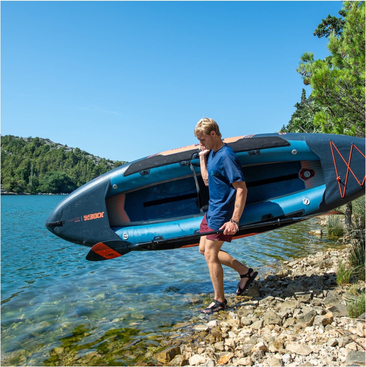 2026 Jobe Gama Kayak Gonflable Package 600024002 - Midnight Blue