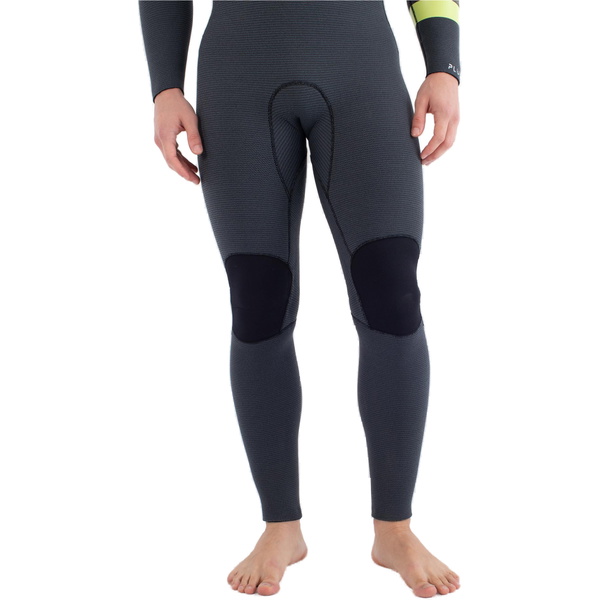 2025 Hurley Hommes Plus 5/3mm à Capuche Chest Zip Combinaison Néoprène MFS0012543 - Black / Lemon