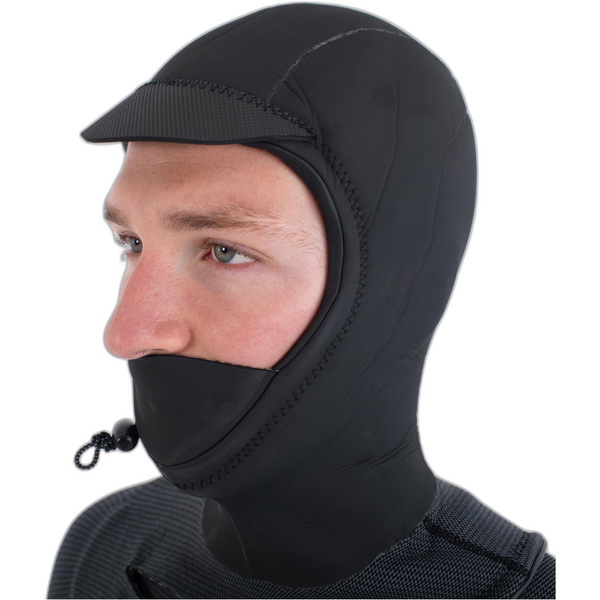 2025 Hurley Hommes Plus 5/3mm à Capuche Chest Zip Combinaison Néoprène MFS0012543 - Black / Lemon