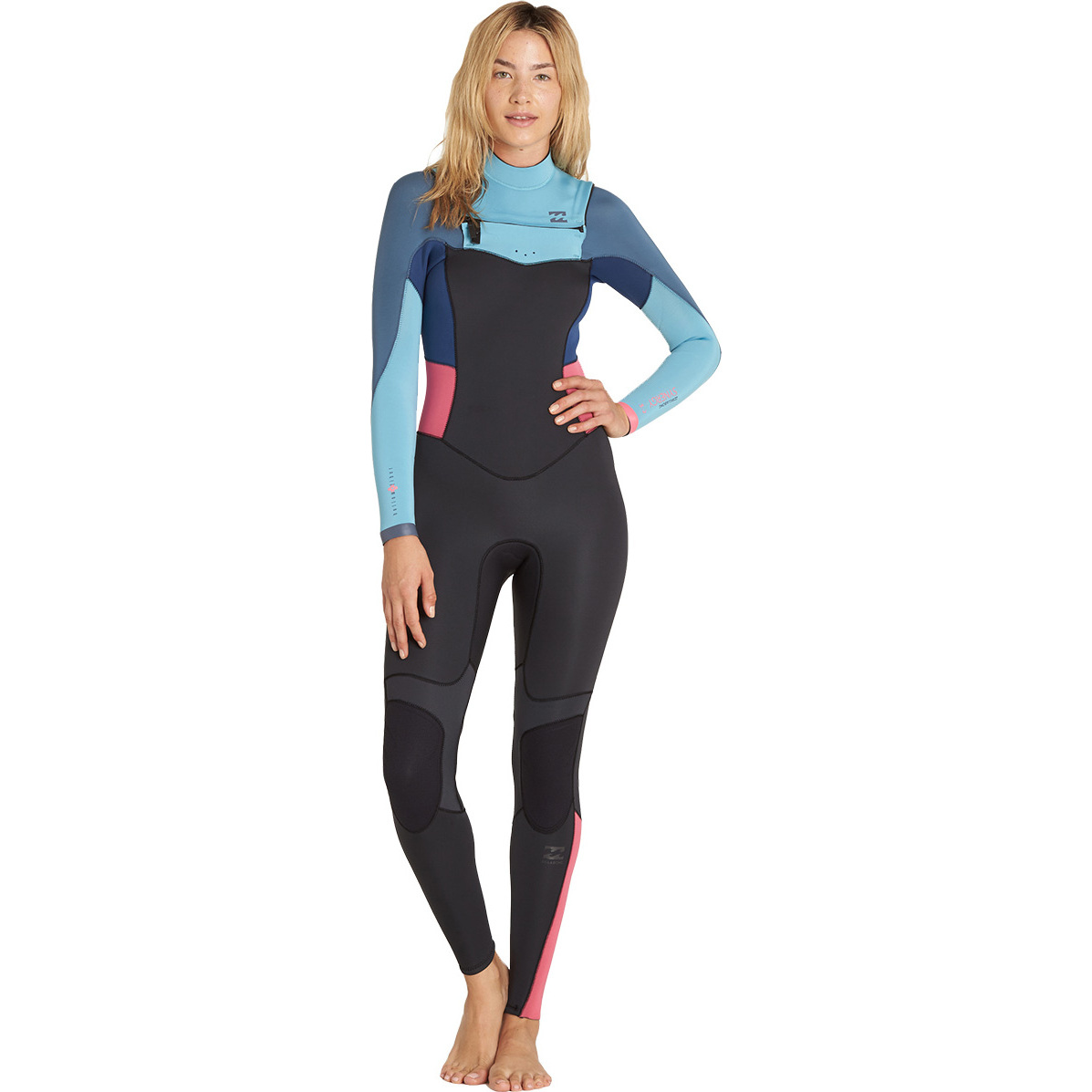 2018 Billabong Dames 4 / 3mm Synergy Chest Zip Combinaison AGAVE F44G11