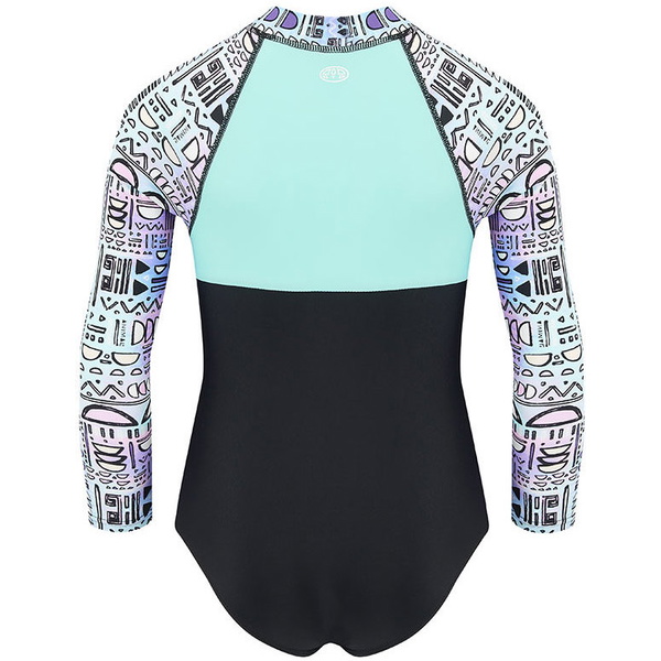 2018 Animal Junior Filles Parla Manches Longues Rash Onesie Noir CL8SN818