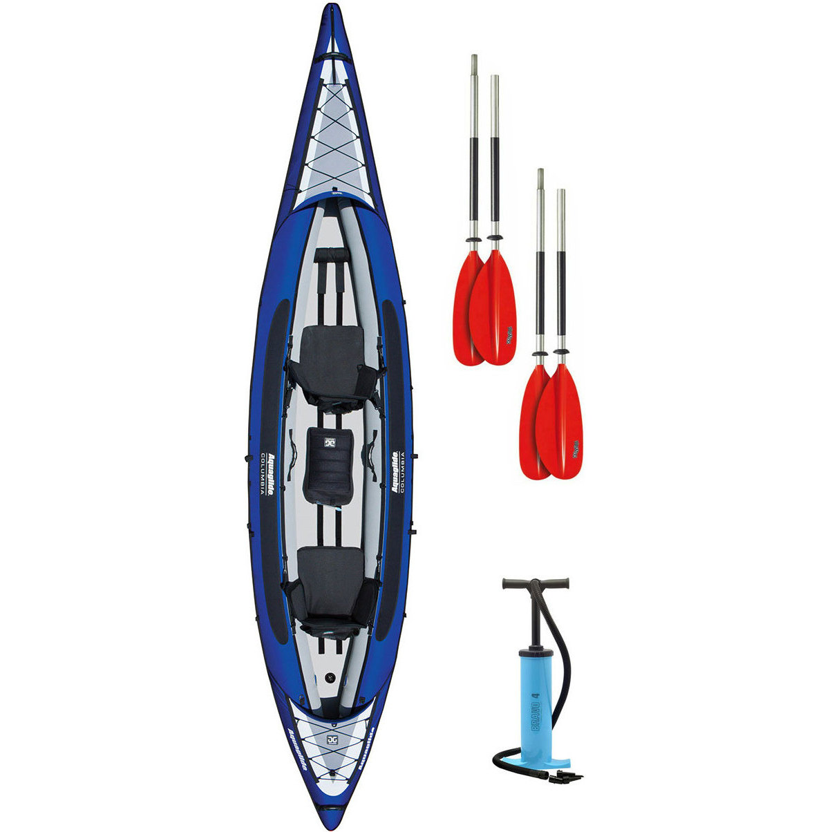 2026 Aquaglide Columbia XP Tandem XL Kayak + 2 + FREE pagaies POMPE