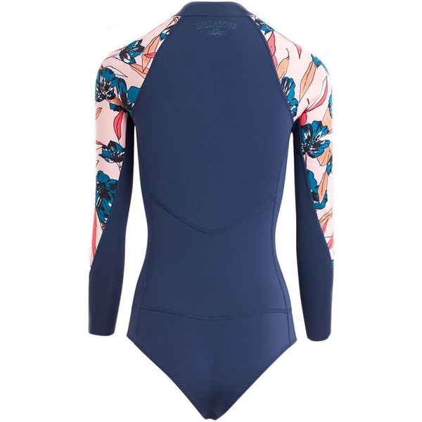 Billabong Salty Billabong Femmes 2mm Manches Longues Spring Shorty Combinaison De Plongée Ardoise H42g11