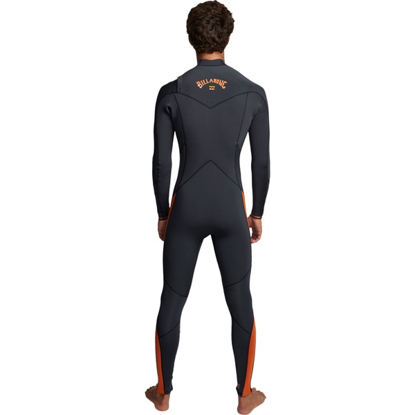 2020 Billabong Hommes Furnace Absolute 5/4mm Chest Zip Combinaison Sable Noir Q45m09
