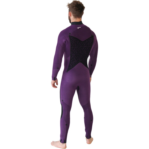 2020 Billabong Hommes Furnace Absolute 5/4mm Chest Zip Combinaison Sable Noir Q45m09