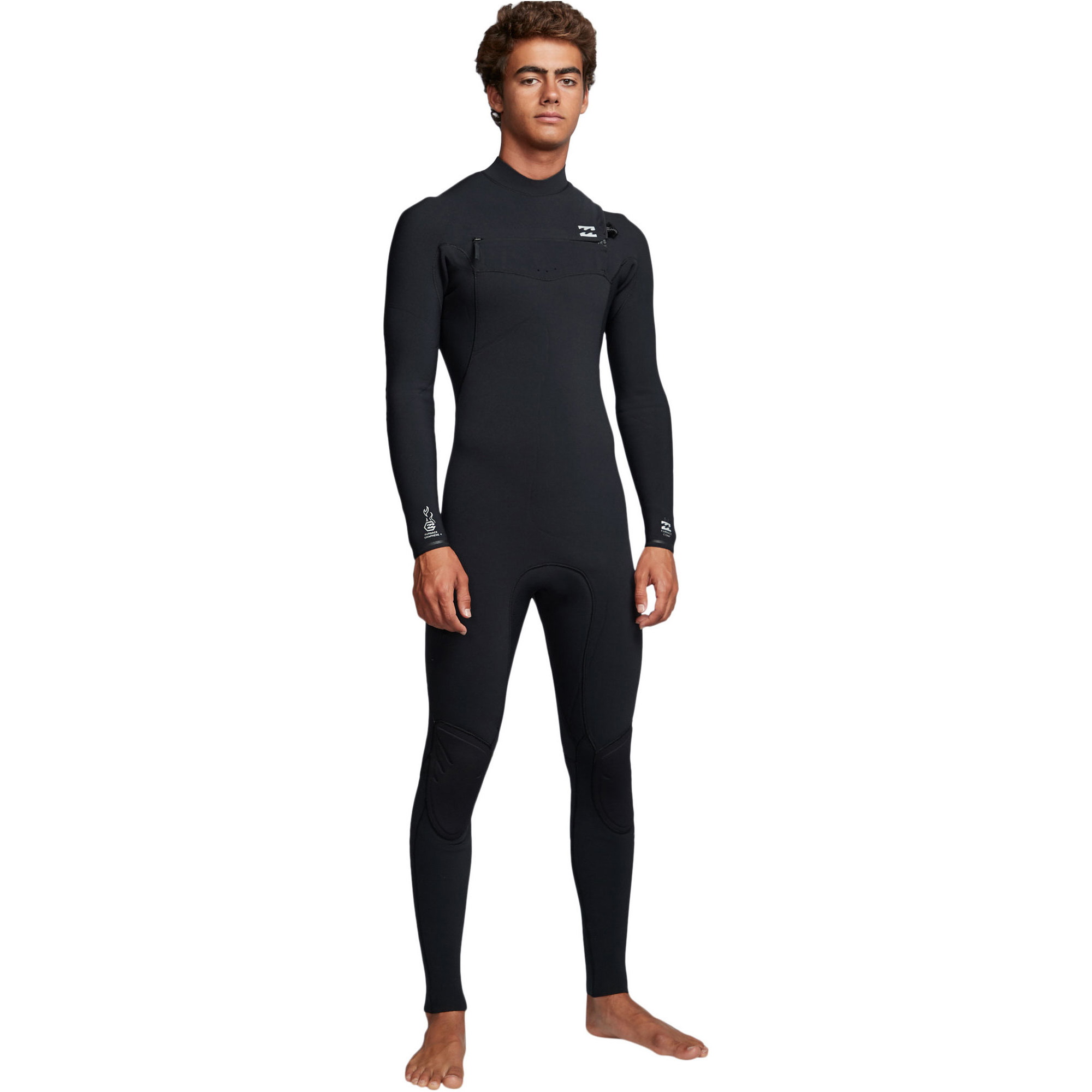 Combinaison Furnace 4/3mm 201 4/3mm Pour Hommes De Billabong Combinaison De Chest Zip Noire Q44m03