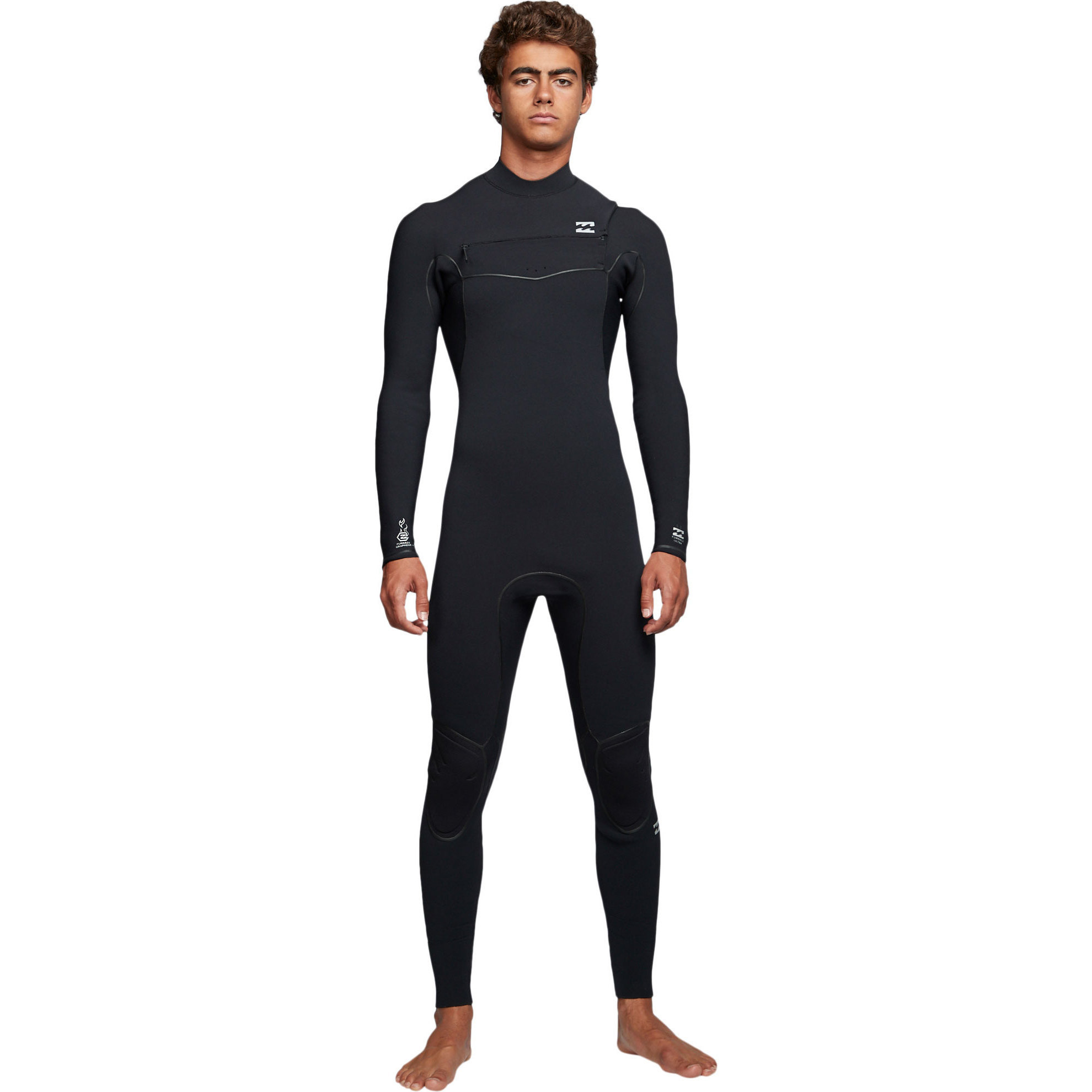 Furnace 2019 Pour Hommes De Billabong Ultra Combinaison Chest Zip 4/3mm Noir Q44m02